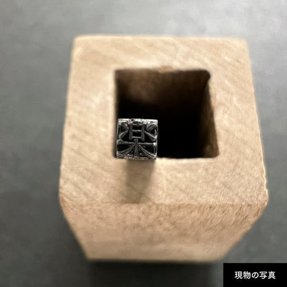 活字ピアス・イヤリング 6pt｜文字「楽」