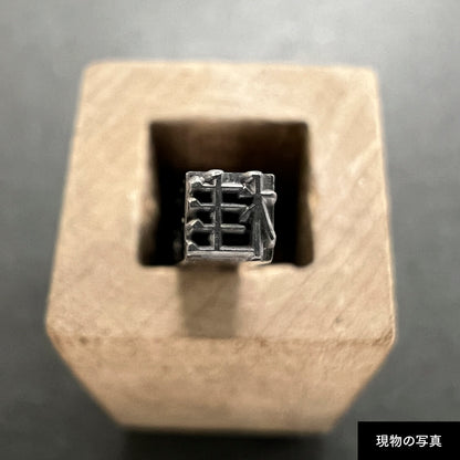 活字ピアス・イヤリング 8pt｜文字「桂」