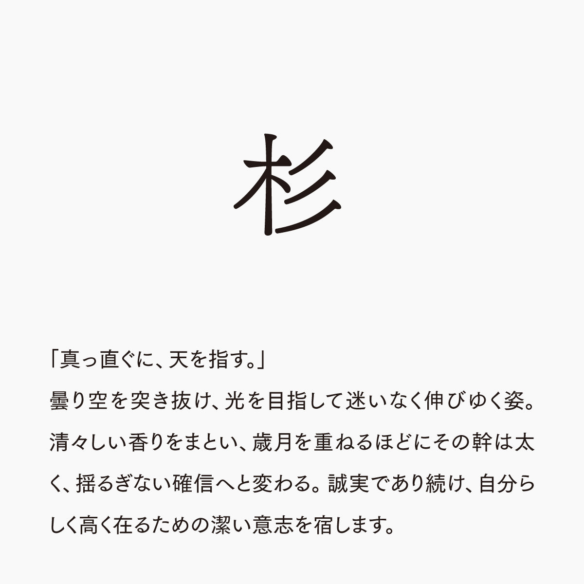 活字ピアス・イヤリング 8pt｜文字「杉」