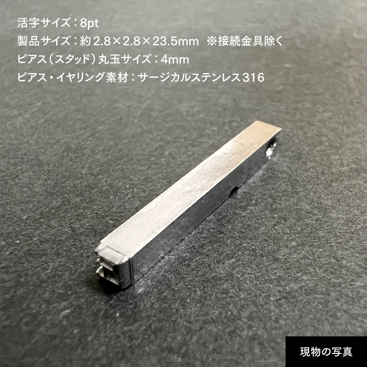 活字ピアス・イヤリング 8pt｜文字「匠」