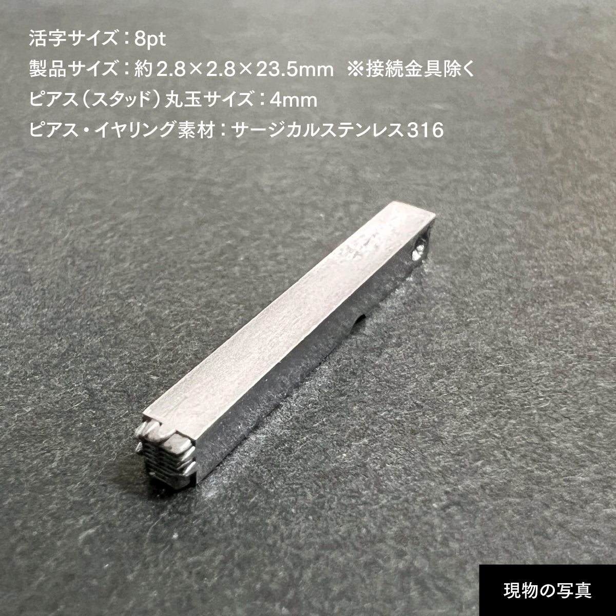 活字ピアス・イヤリング 8pt｜文字「書」