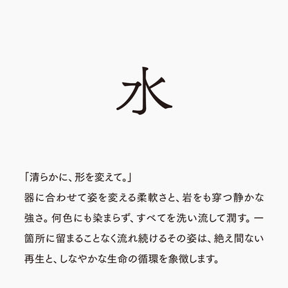 活字ネックレス 16pt｜文字「水」