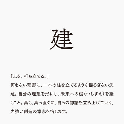 活字ネックレス 10pt｜文字「建」