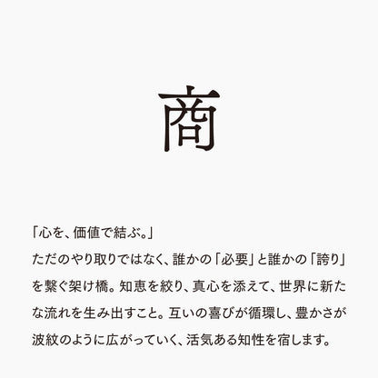 活字ネックレス 13pt｜文字「商」