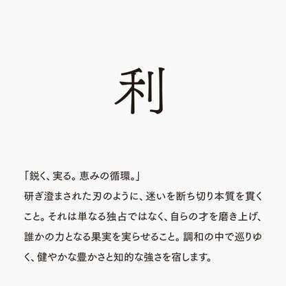 活字ネックレス 16pt｜文字「利」