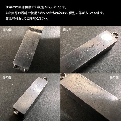活字ピアス・イヤリング 8pt｜文字「術」