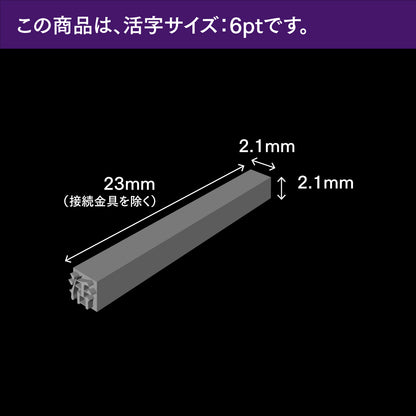 活字ピアス・イヤリング 6pt｜文字「〠」