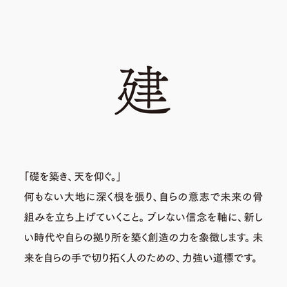 活字ネックレス 10pt｜文字「建」