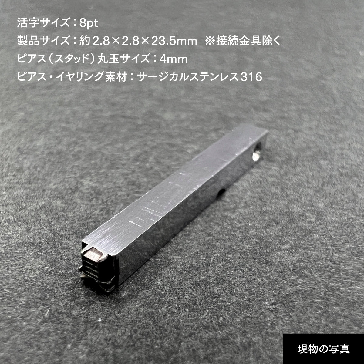 活字ピアス・イヤリング 8pt｜文字「具」