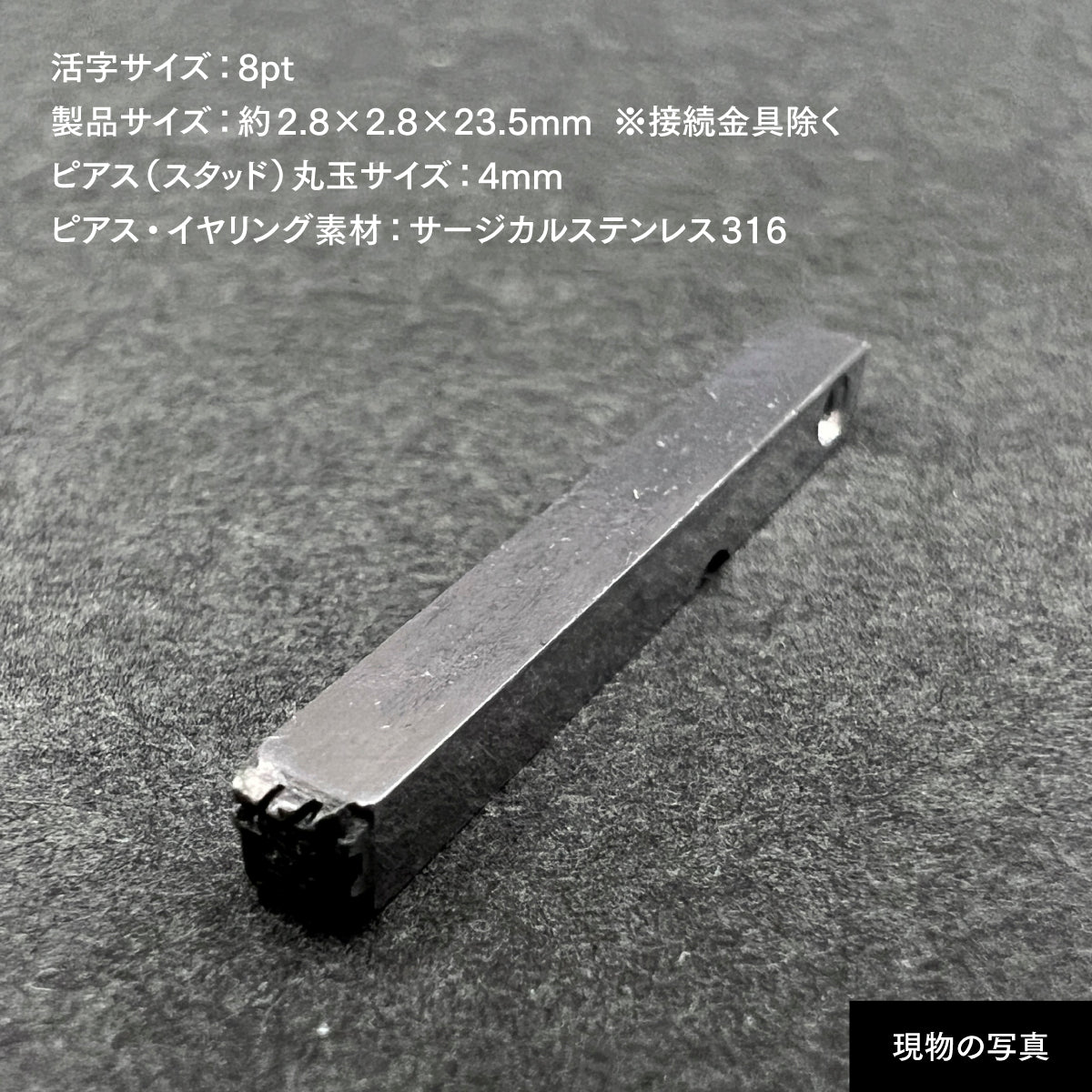 活字ピアス・イヤリング 8pt｜文字「衞」