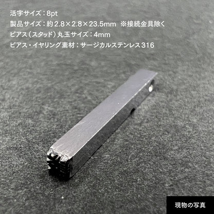 活字ピアス・イヤリング 8pt｜文字「談」