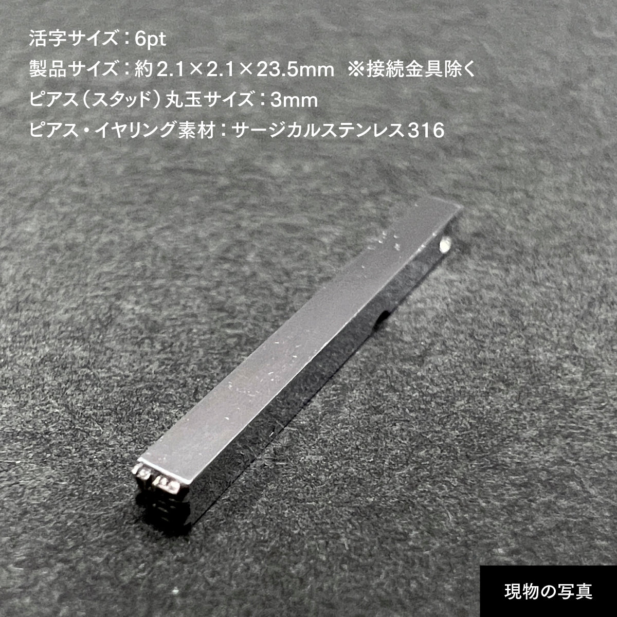 活字ピアス・イヤリング 6pt｜文字「郡」