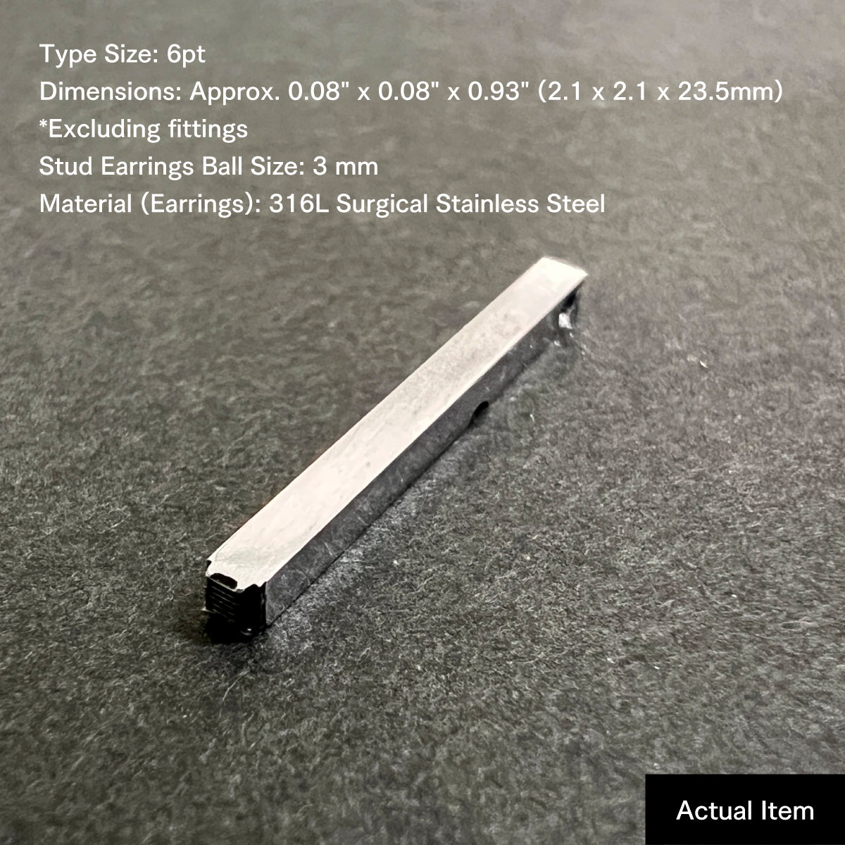 活字ピアス・イヤリング 6pt｜文字「山」