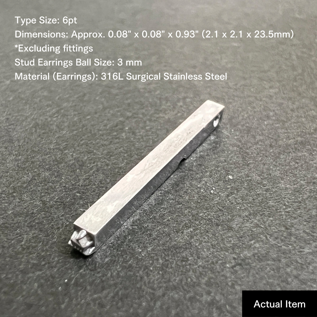 活字ピアス・イヤリング 6pt｜文字「血」