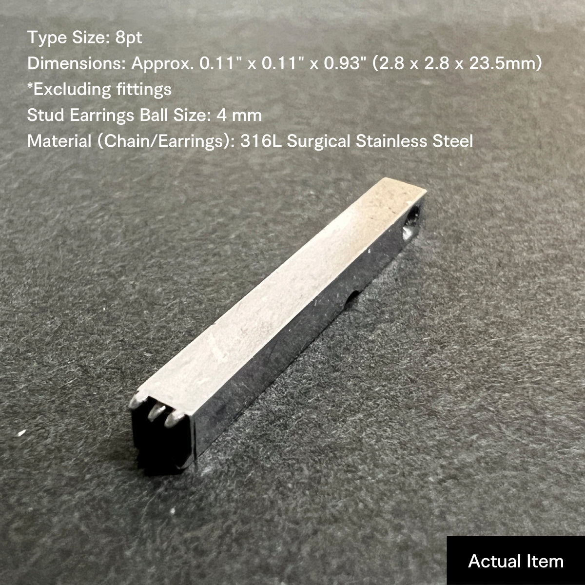 活字ピアス・イヤリング 8pt｜文字「川」