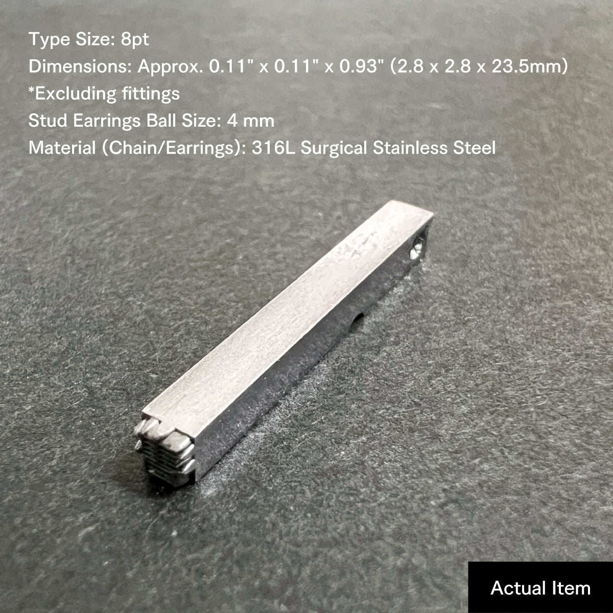 活字ピアス・イヤリング 8pt｜文字「書」