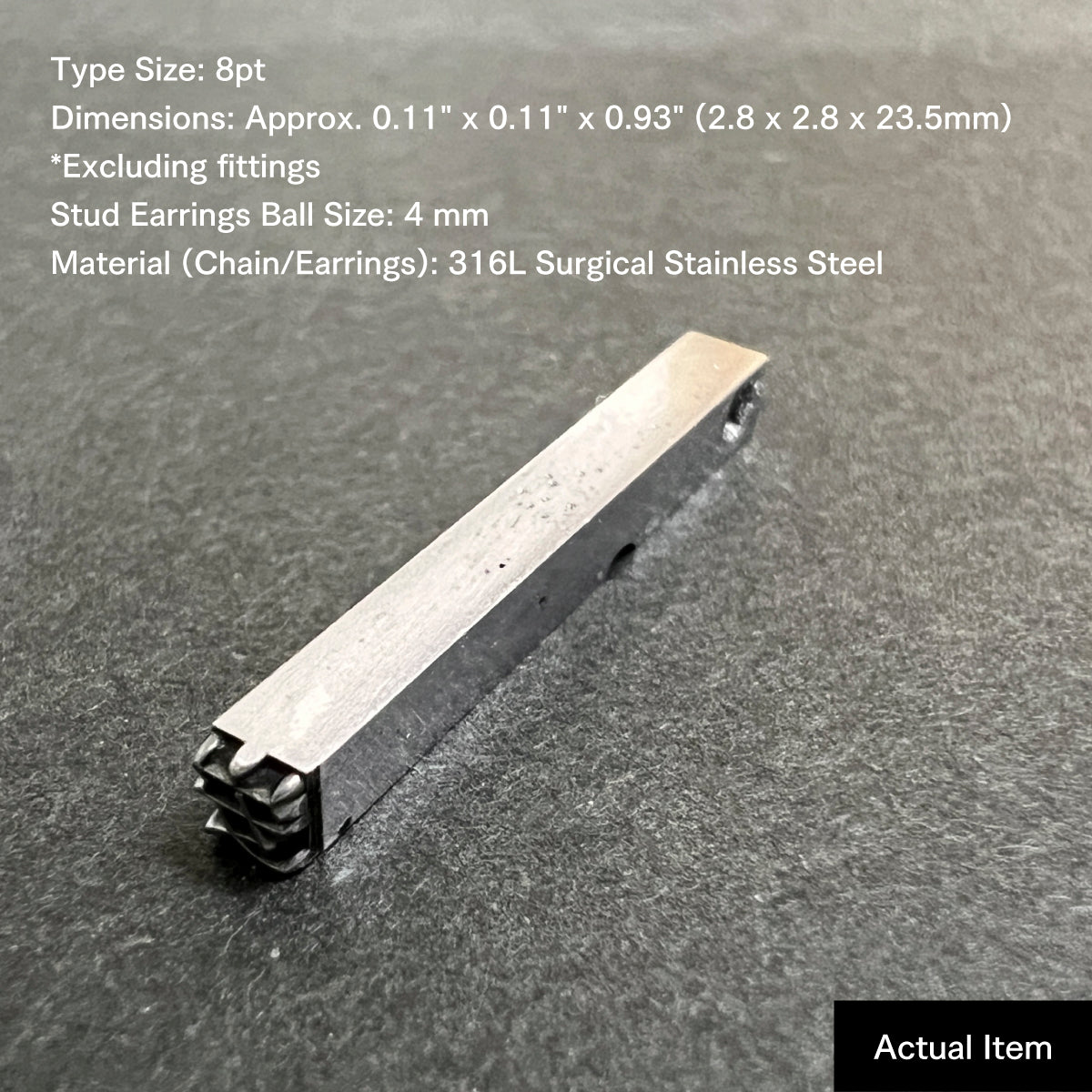 活字ピアス・イヤリング 8pt｜文字「安」