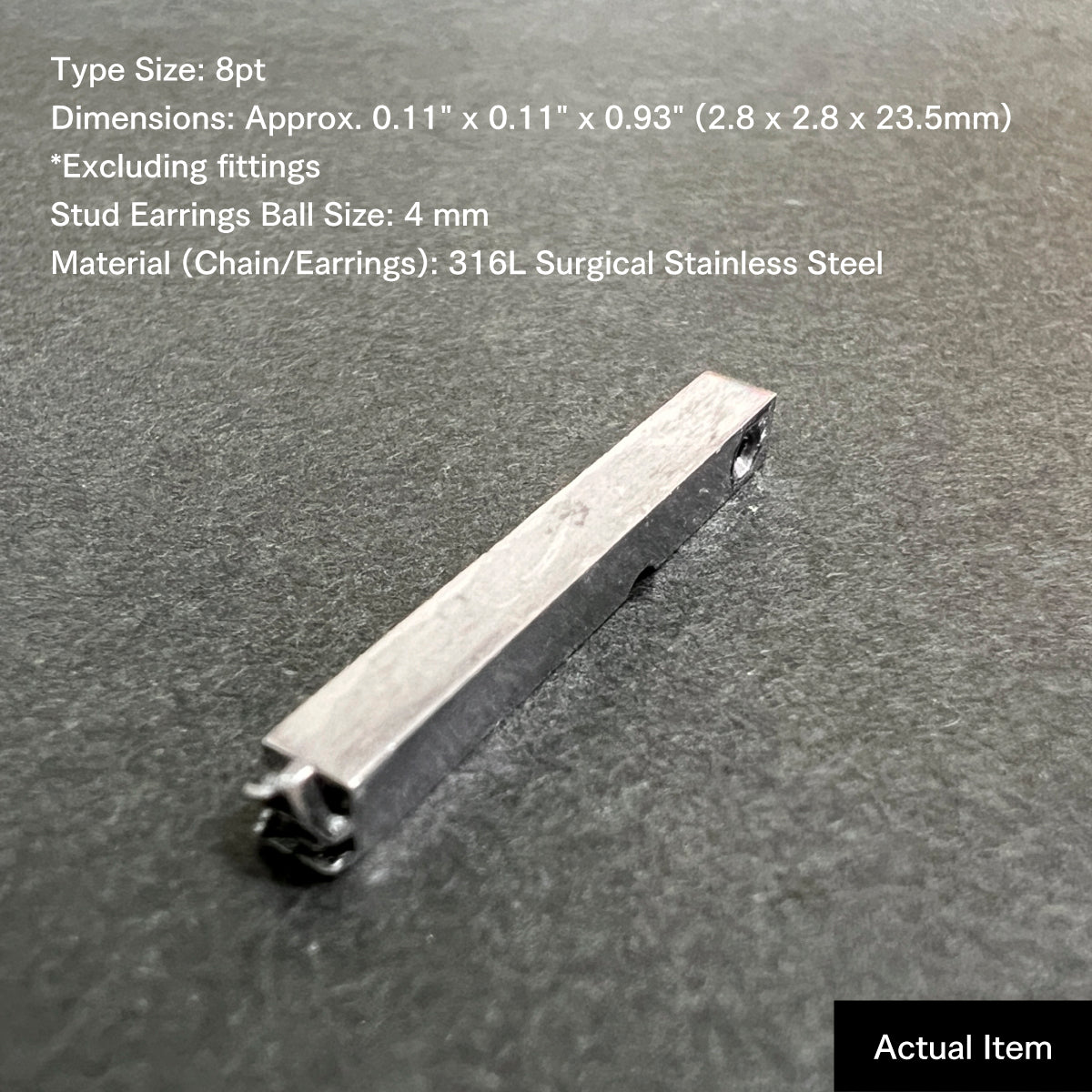活字ピアス・イヤリング 8pt｜文字「全」