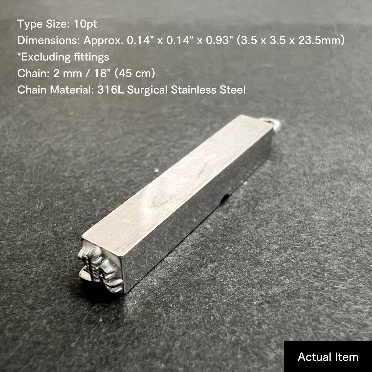 活字ネックレス 10pt｜文字「建」