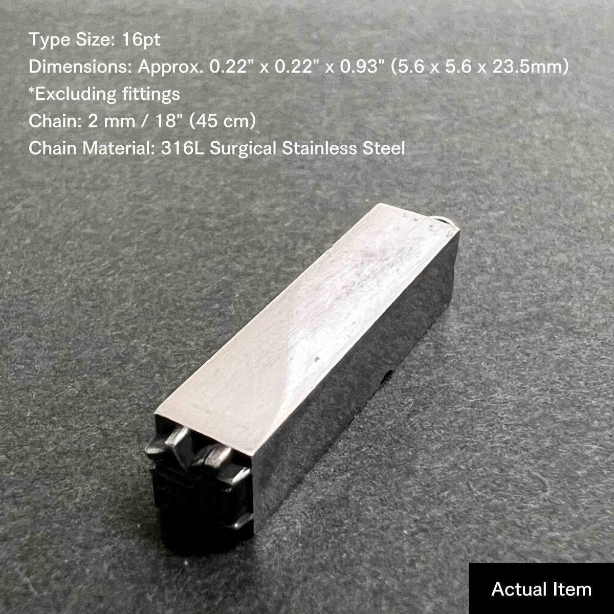 活字ネックレス 16pt｜文字「輪」
